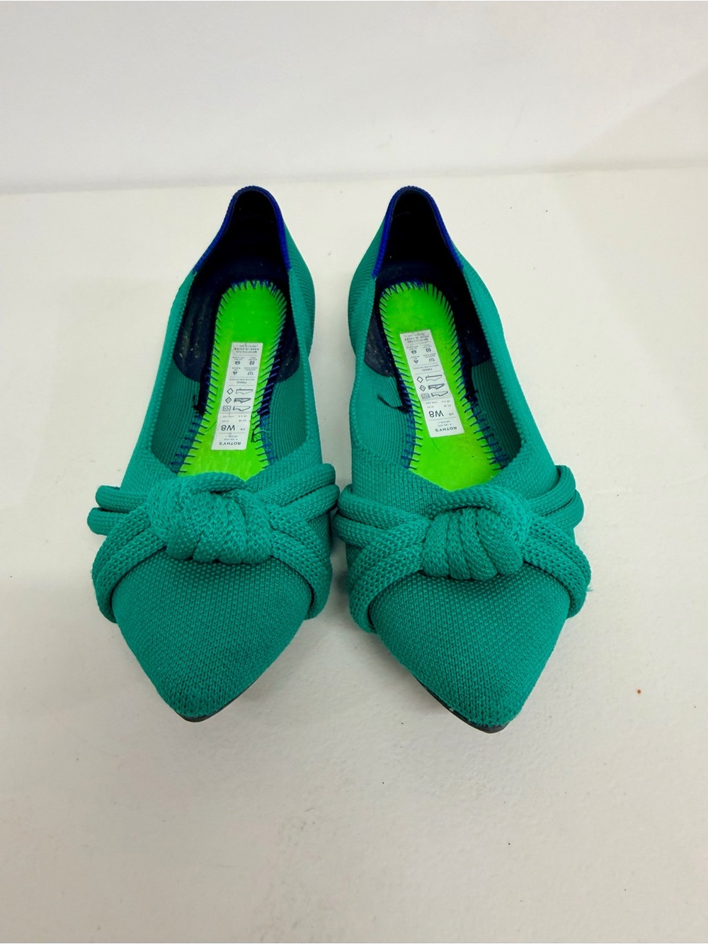 Rothy’s The Knot Point II Flats – Vibrant Green